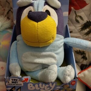 Bluey Talking & Sining Plush Toy 13" Blue & Yellow NIB